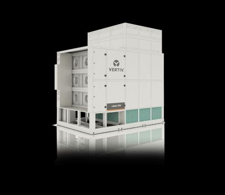 Ein modernes, mehrstöckiges Gebäude mit dem Logo 