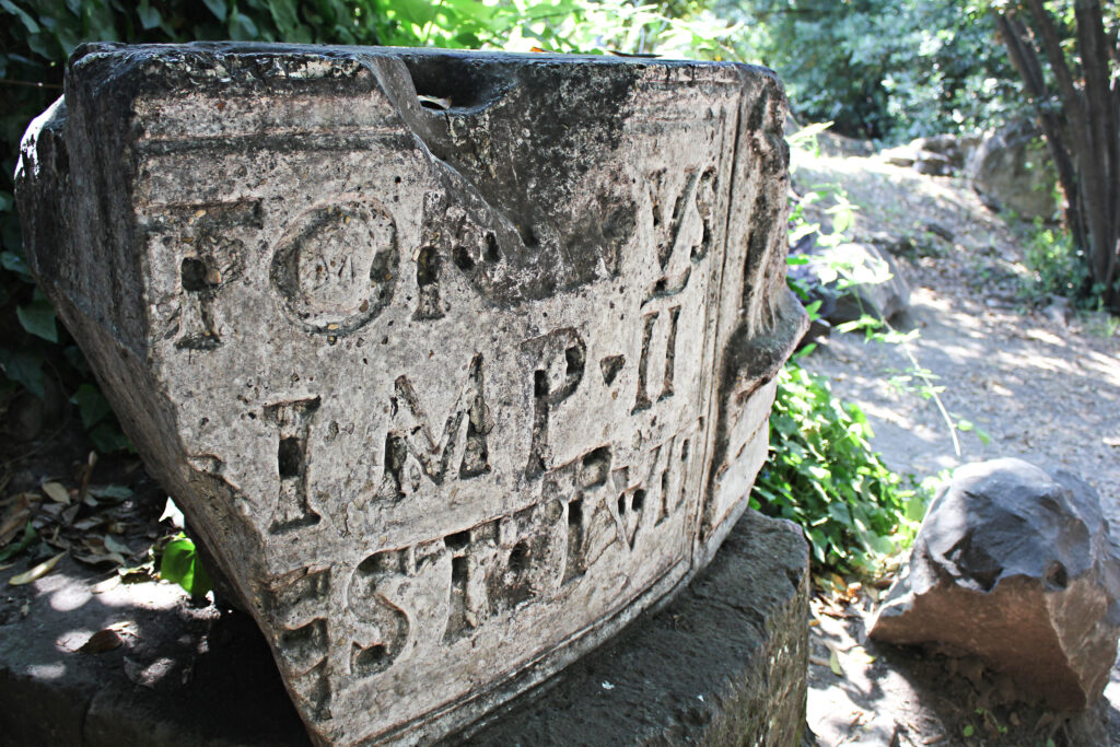 Kalle und Rainer haben bei ihrem Streufizug durch den wald einen stein mit inschrift entdeckt (Abb. © Alba/stock.adobe.com)