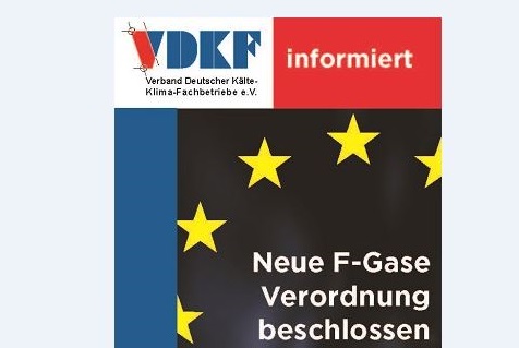 Der Flyer des VDKFzur F-Gase-Verordnung hat einen Umfang von sechs Seiten. (Abb. © Flyer des VDKF)