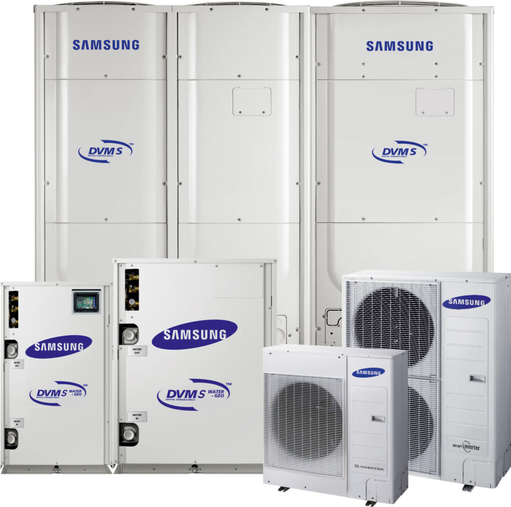 Die multifunktionalen "DVM-S VRF"-Klima- und Wärmepumpensysteme von Samsung sind im Leistungsbereich von 12 bis 200 kW erhältlich (Abb. © MTF Samsung)