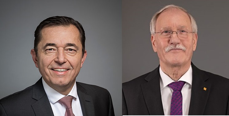 ZVSHK-Präsident Michael Hilpert (links) und ZVEH-Präsident Lothar Hellmann. (Abb. © ZVSHK und ZVEH)