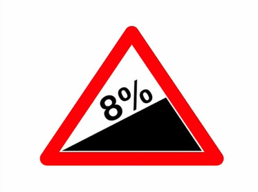 Welchen Höhenunterschied in Metern meint denn dieses Schild mit der Prozentangabe? (Abb. © cci Dialog GmbH)