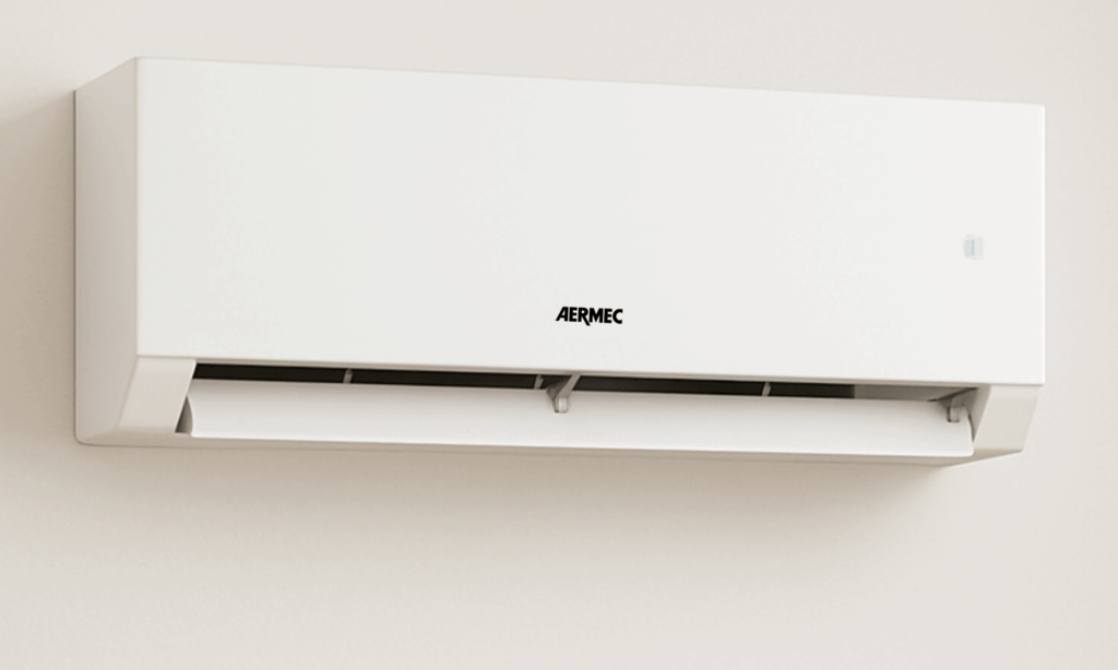 Monosplit-Raumklimagerät in der Farbvariante weiß (Abb. © Aermec)