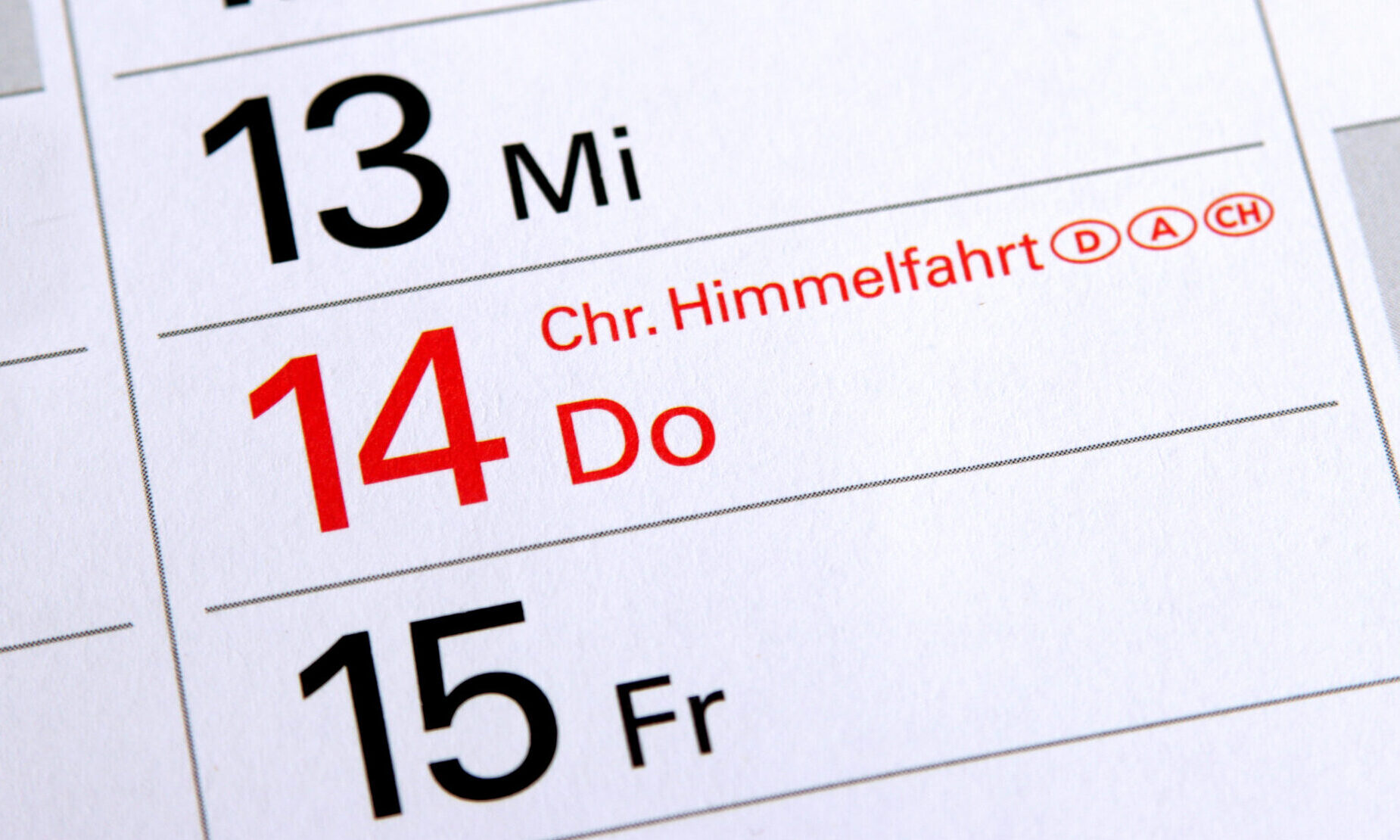 Am 14. Mai ist Christi Himmelfahrt