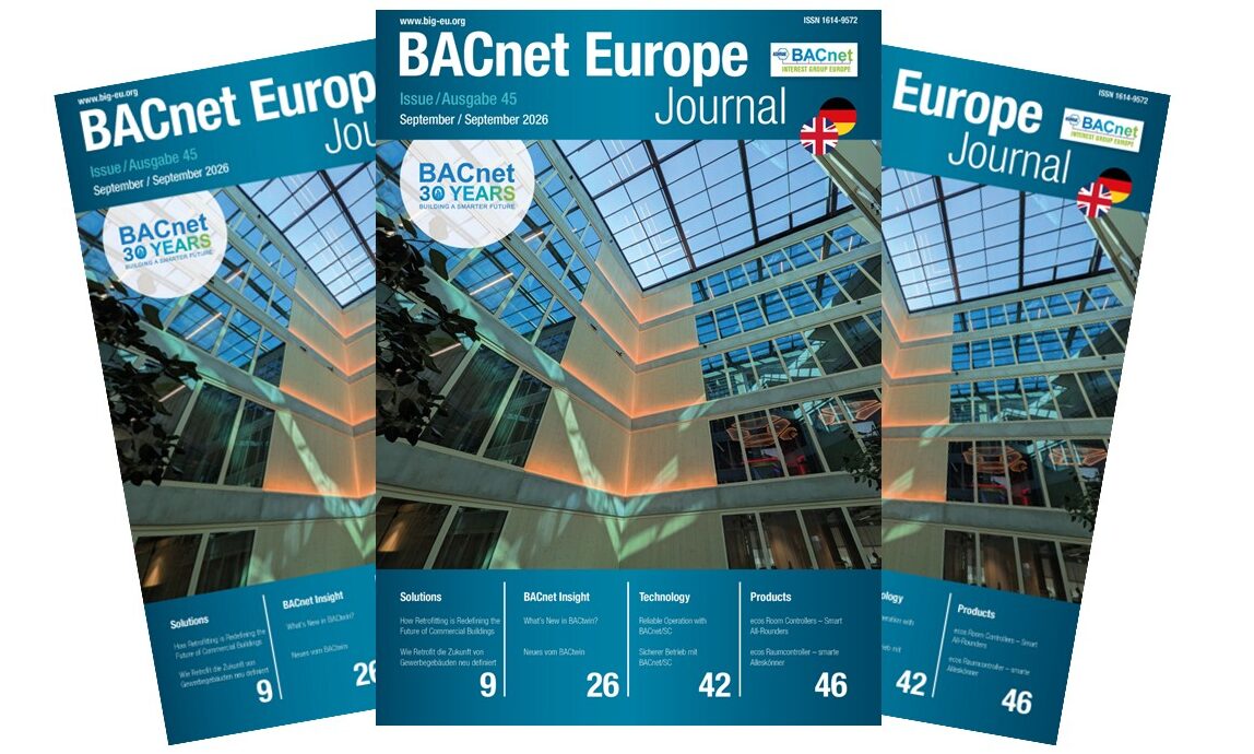 Neue Ausgabe des BACnet Europe Journal erschienen