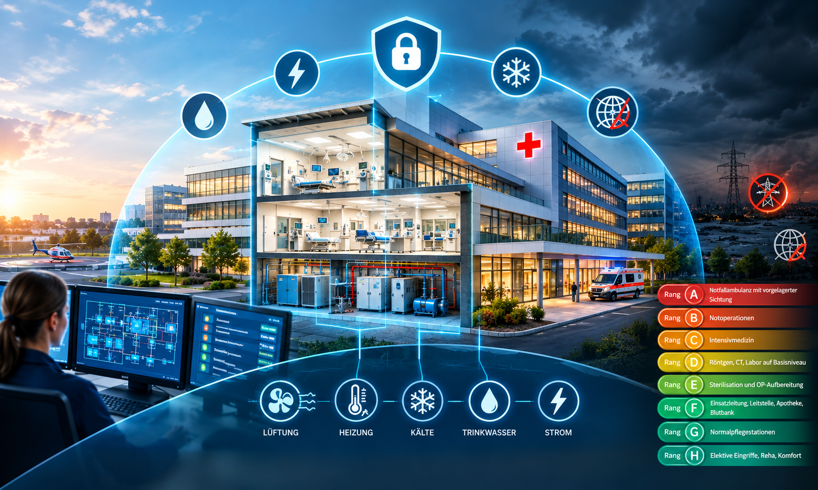 Planung sicherer GA-Systeme am Beispiel eines Krankenhauses